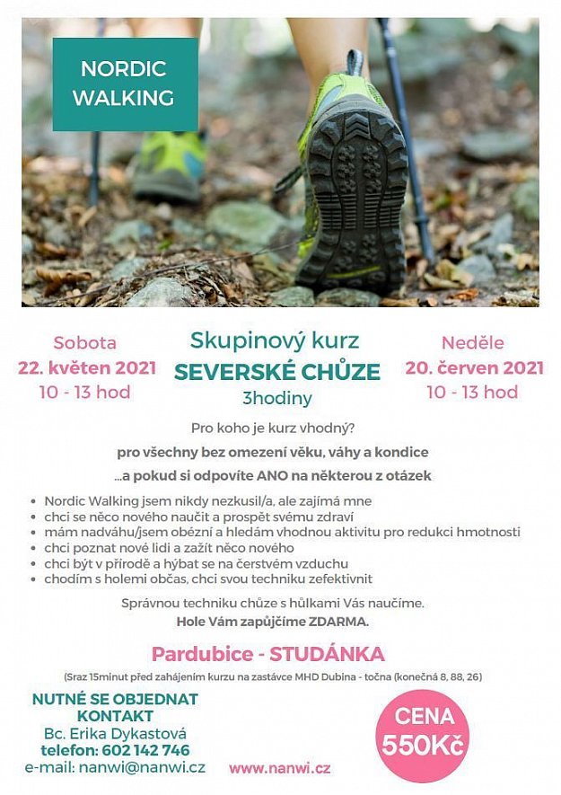 Skupinový kurz severské chůze