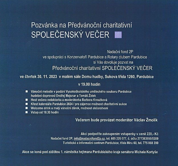 Předvánoční charitativní společenský večer