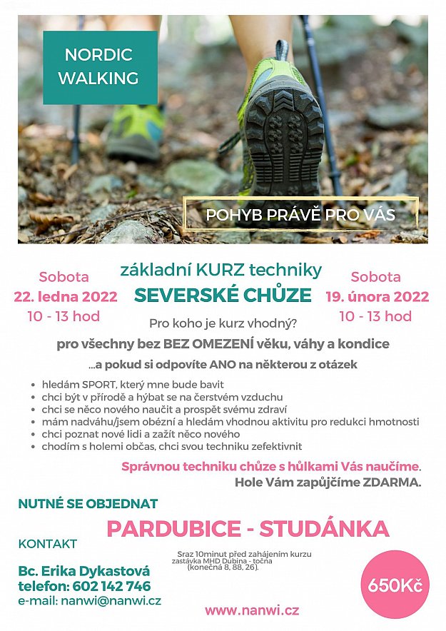Základní kurz techniky severské chůze