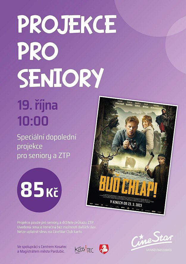 Projekce pro seniory: Buď chlap!