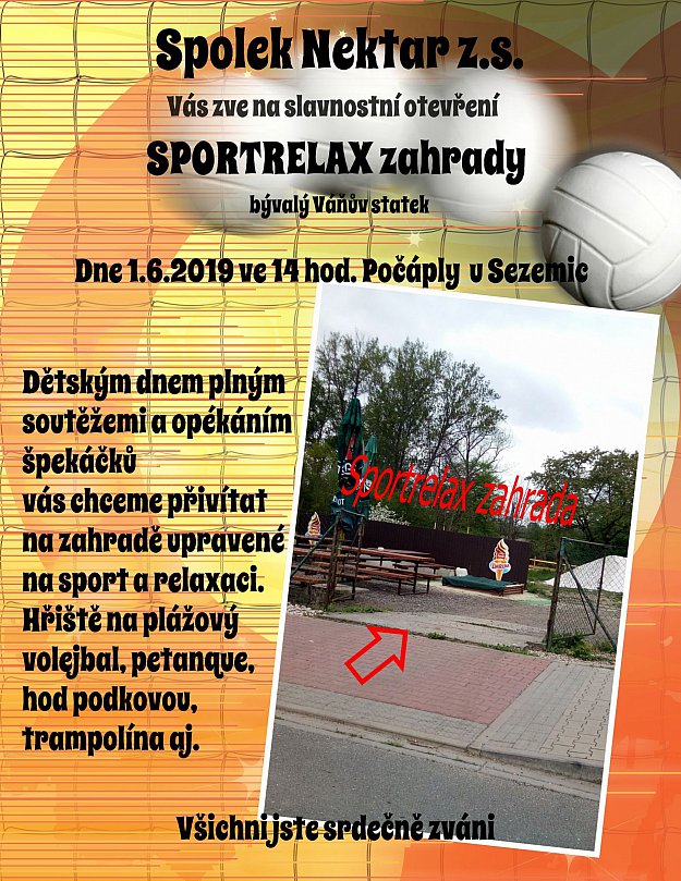 Otevření Sportrelax zahrady v Počáplech