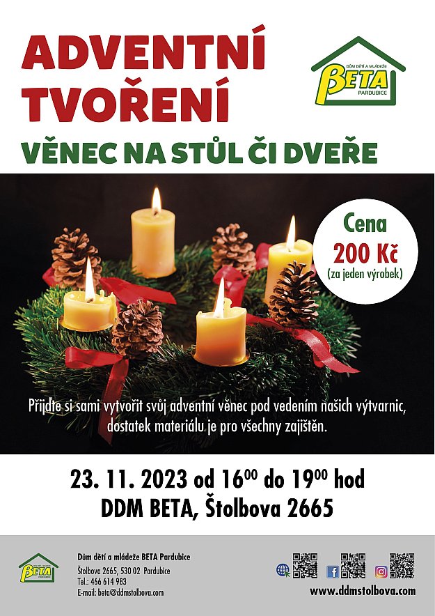 Adventní tvoření věnec na stůl či dveře