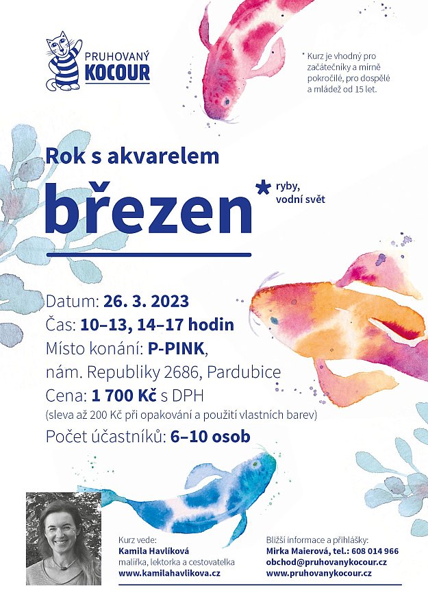 Rok s akvarelem - březen