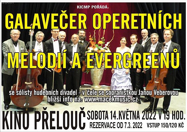 GALAVEČER OPERETNÍCH MELODIÍ A EVERGREENŮ