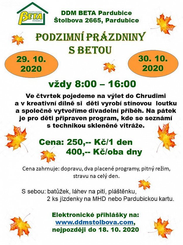 Podzimní prázdniny s Betou